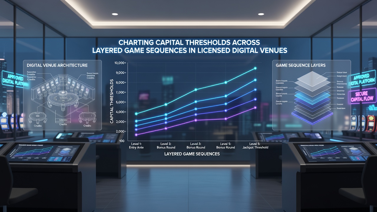 Flowchart showing progression through game layers with capital threshold checkpoints