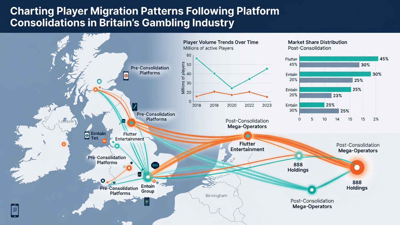 Infographic displaying demographic breakdowns of player migration following recent platform mergers
