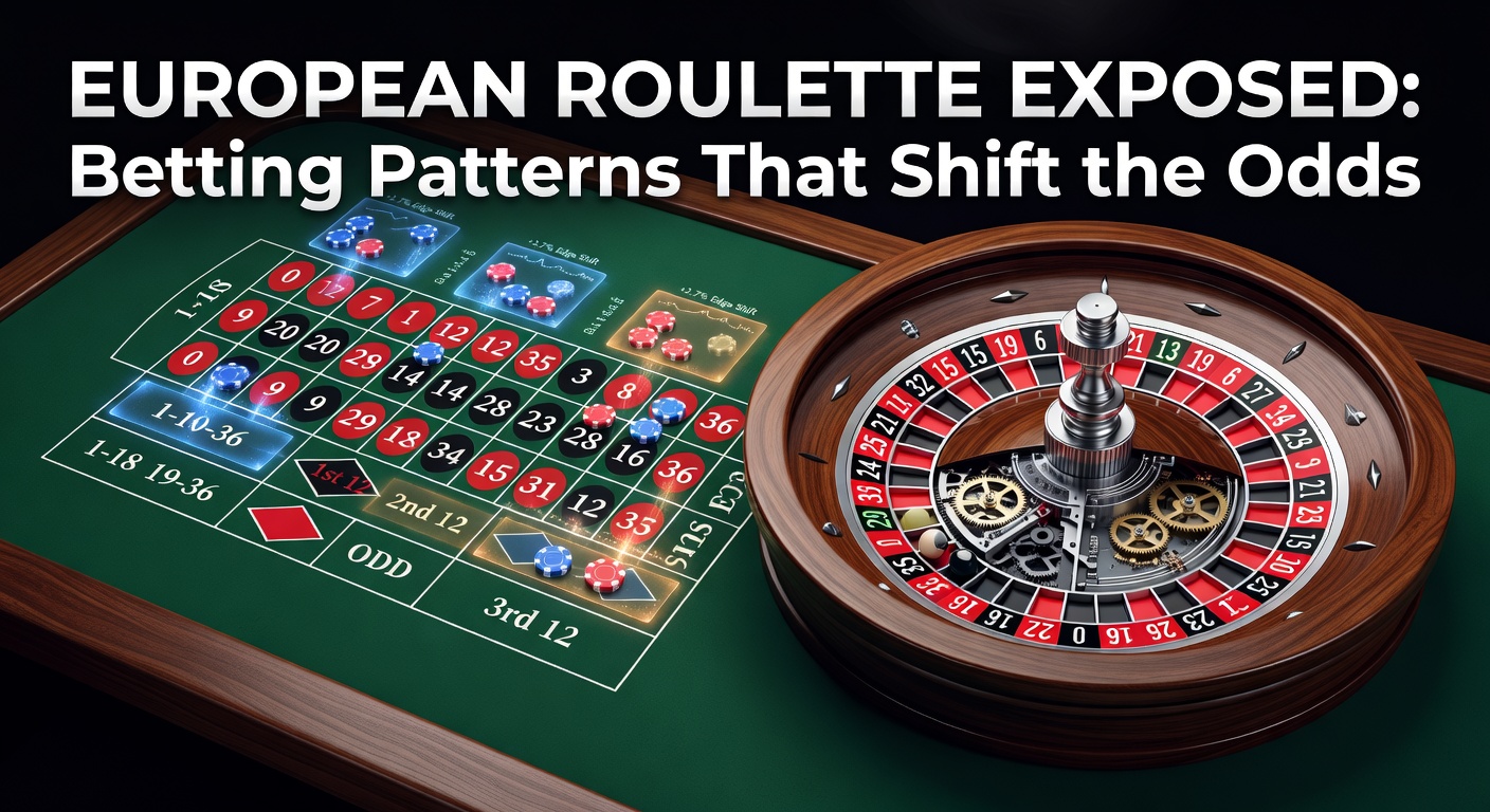 A classic European roulette wheel with a single zero pocket, chips scattered across the betting layout under bright casino lights