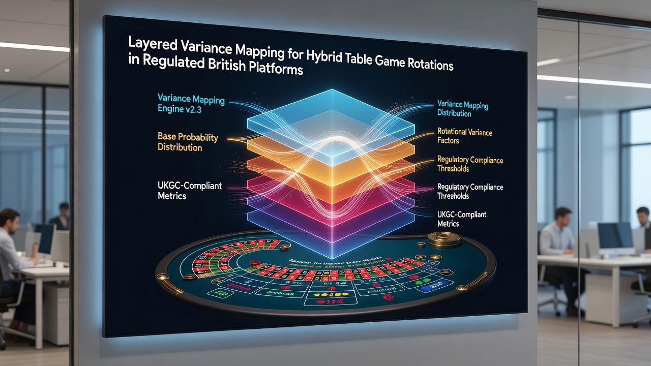 Screenshot of variance mapping software interface used for table game rotations in UK casinos