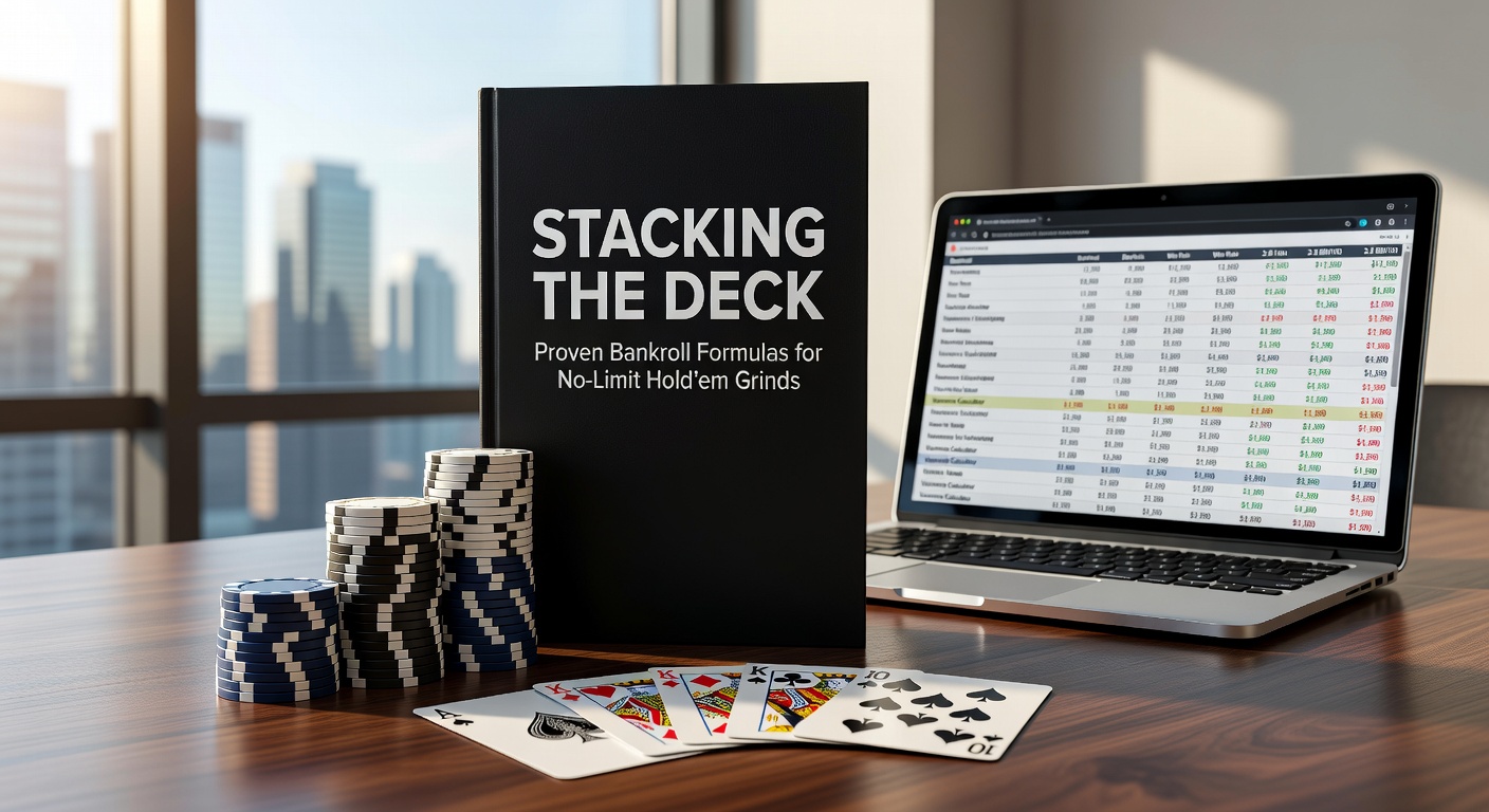 Poker chips stacked high on a green felt table, symbolizing solid bankroll management in No-Limit Hold'em
