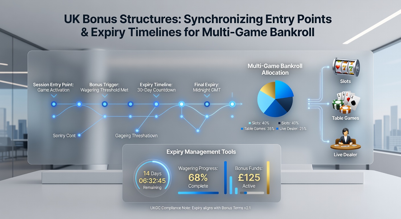 Chart displaying multi-game bankroll allocation across bonus expiry periods