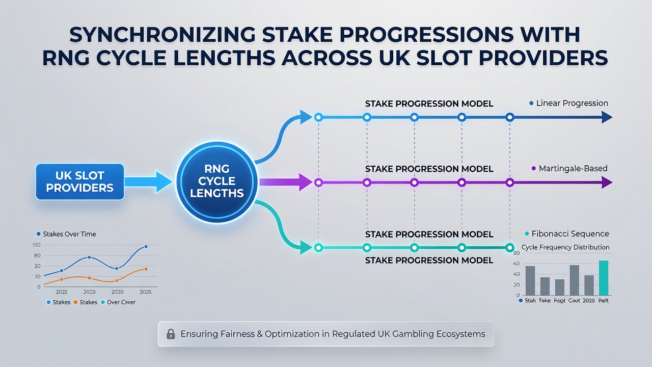 Screenshot of analytics dashboard displaying stake progression overlays on simulated RNG cycle graphs